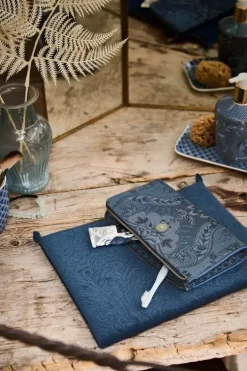 Beautycases|Pip Studio Flaches Necessaire Reisverschluss Kyoto Festival Blau