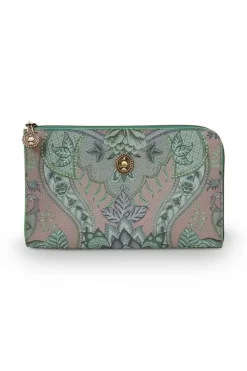 Necessaire|Pip Studio Flaches Necessaire Reisverschluss Kyoto Festival Grun