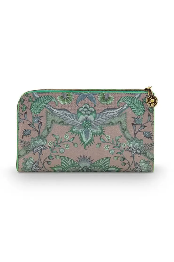 Necessaire|Pip Studio Flaches Necessaire Reisverschluss Kyoto Festival Grun