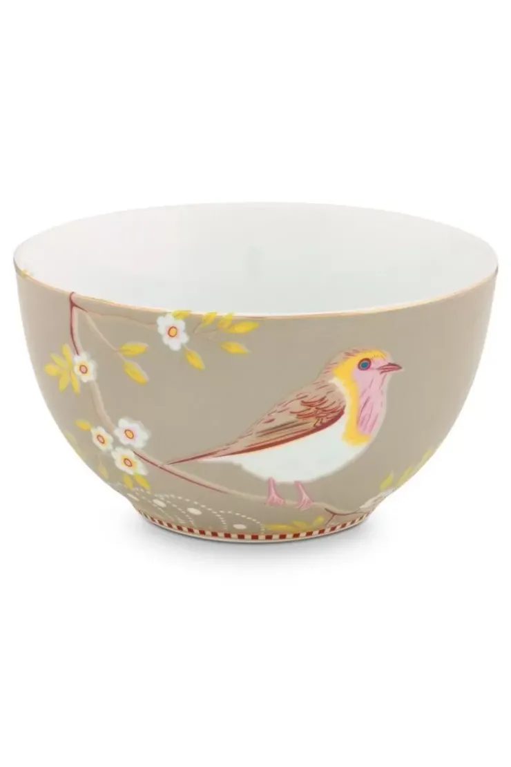 Schalen|Pip Studio Floral Schale Early Bird 15 Cm Khaki