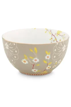 Schalen|Pip Studio Floral Schale Early Bird 15 Cm Khaki