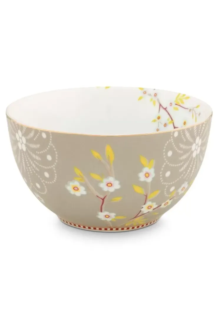 Schalen|Pip Studio Floral Schale Early Bird 15 Cm Khaki