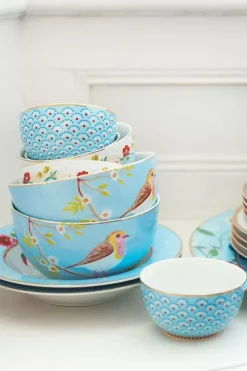 Schalen|Pip Studio Floral Schale Early Bird 15 Cm Blau