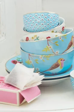 Schalen|Pip Studio Floral Schale Early Bird 15 Cm Blau