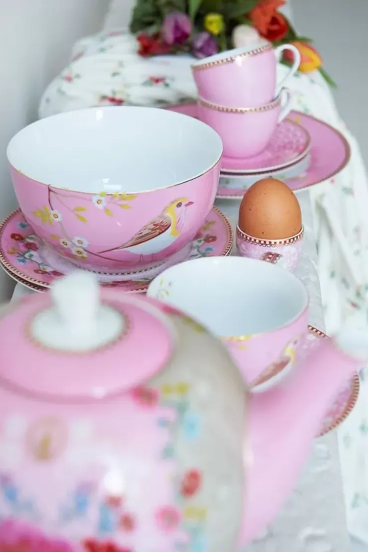 Schalen|Pip Studio Floral Schale Early Bird 15 Cm Rosa