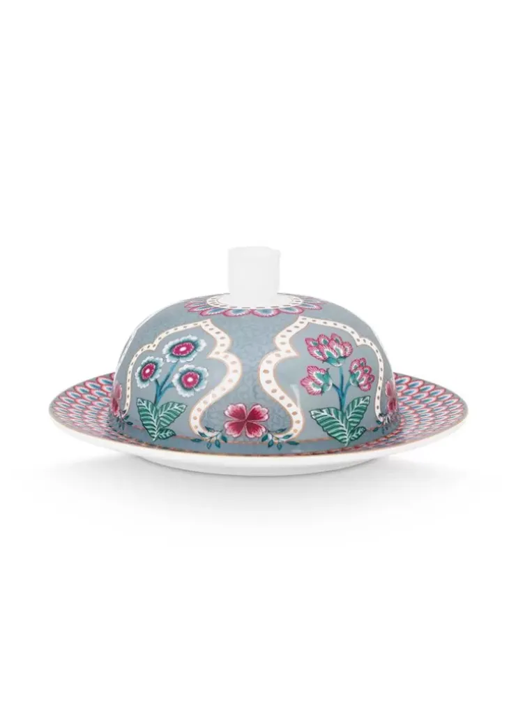 Butterschalen|Pip Studio Flower Festival Butterschale Hell Blau