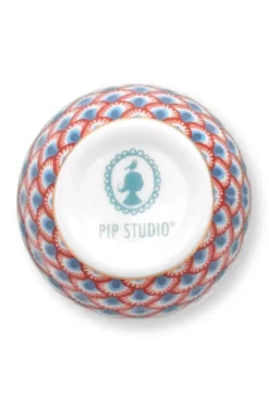 Eierbecher|Pip Studio Flower Festival Eierbecher Rot-Hell Blau