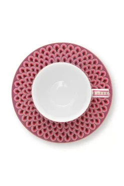 Tasse & Untertasse|Pip Studio Flower Festival Espresso Tasse & Undertasse Dunkel Rosa