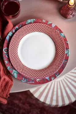 Essteller|Pip Studio Flower Festival Esteller Rot/Dunkel 26.5 Cm Rosa