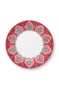 Frühstücksteller|Pip Studio Flower Festival Frühstücksteller Dunkel 21 Cm Rosa