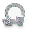 Porzellan Sets|Pip Studio Flower Festival Fruhstuck Set/3 Hell Blau