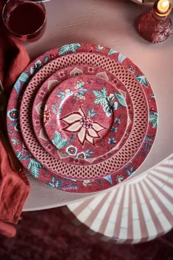 Gebäckteller|Pip Studio Flower Festival Gebäckteller Dunkel 17 Cm Rosa