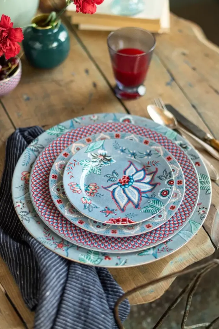 Gebäckteller|Pip Studio Flower Festival Gebäckteller Hell 17 Cm Blau
