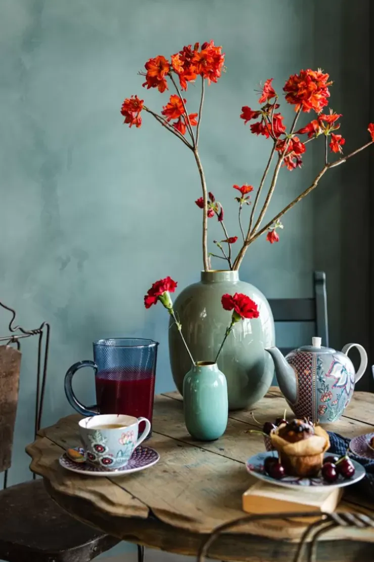 Gebäckteller|Pip Studio Flower Festival Gebäckteller Hell 17 Cm Blau