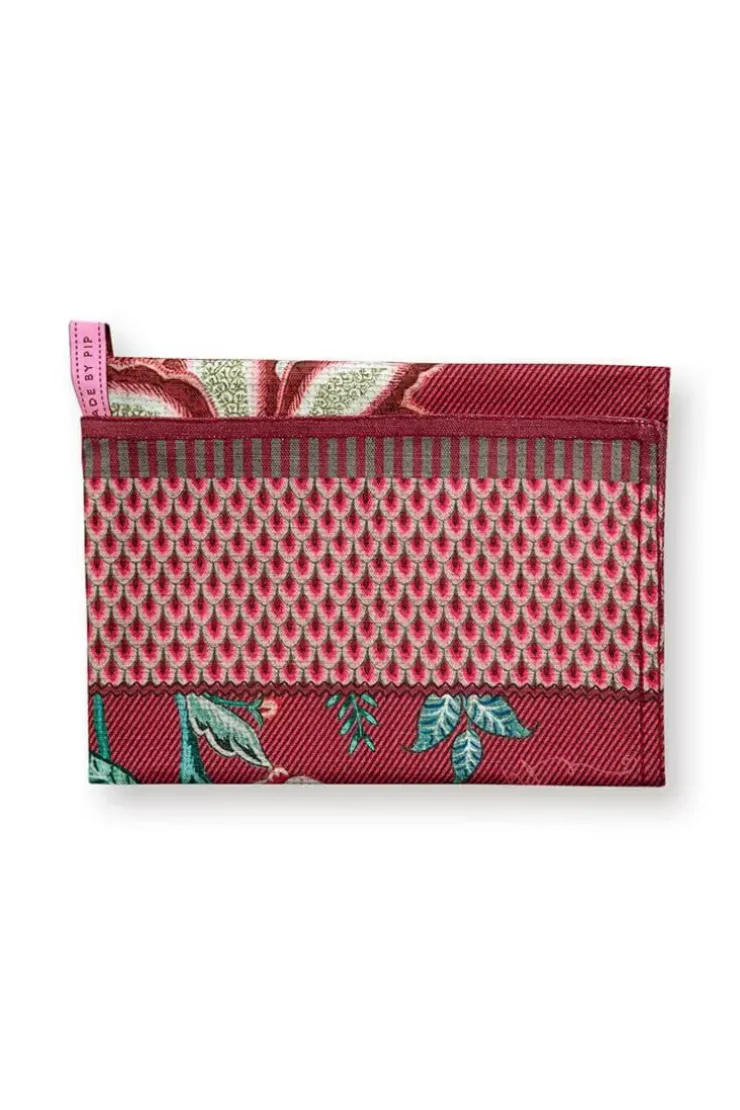 Geschirrtuch|Pip Studio Flower Festival Geschirrtuch Dunkel Rosa