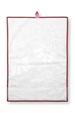 Geschirrtuch|Pip Studio Flower Festival Geschirrtuch Dunkel Rosa