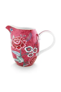 Milchkännchen|Pip Studio Flower Festival Kanne Gross Dunkel Rosa