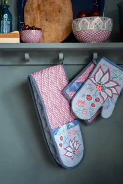 Ofenhandschuhe|Pip Studio Flower Festival Ofenhandschuh Blau