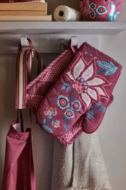 Ofenhandschuhe|Pip Studio Flower Festival Ofenhandschuh Dunkel Rosa