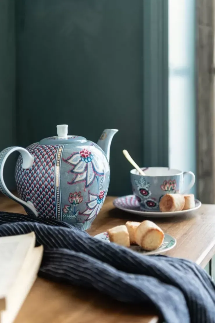 Gebäckteller|Pip Studio Flower Festival Petit Four Hell 12 Cm Blau