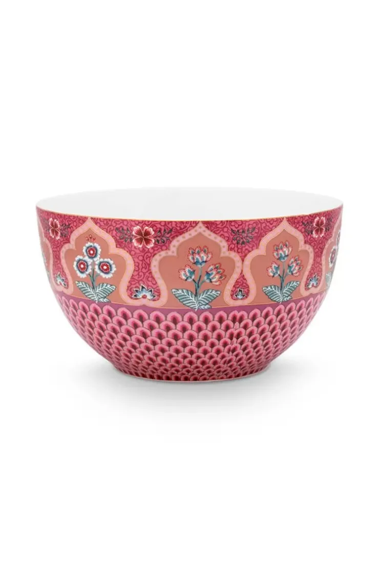 Schalen|Pip Studio Flower Festival Schale Dunkel 18 Cm Rosa