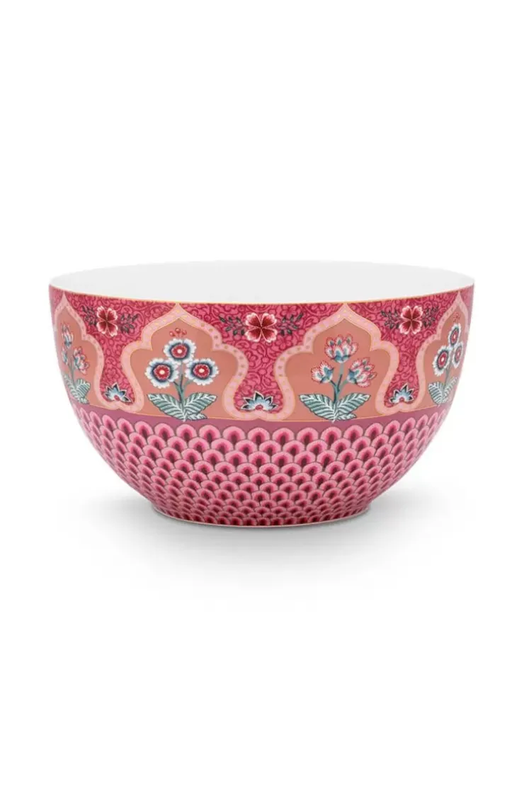 Schalen|Pip Studio Flower Festival Schale Dunkel 18 Cm Rosa