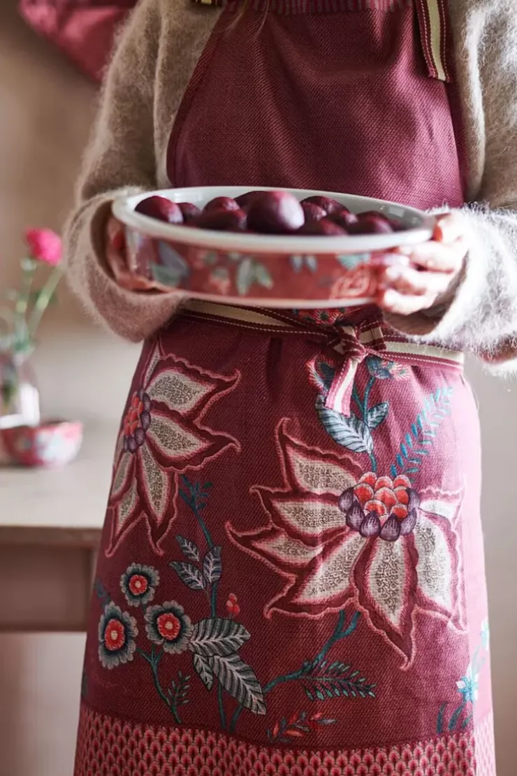 Kuchenschurzen|Pip Studio Flower Festival Schurze Dunkel Rosa