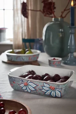 Backgeschirr|Pip Studio Flower Festival Servierschale Rechteckig Hell Blau