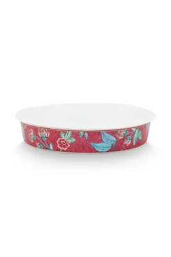 Backgeschirr|Pip Studio Flower Festival Servierschale Runden Dunkel Rosa
