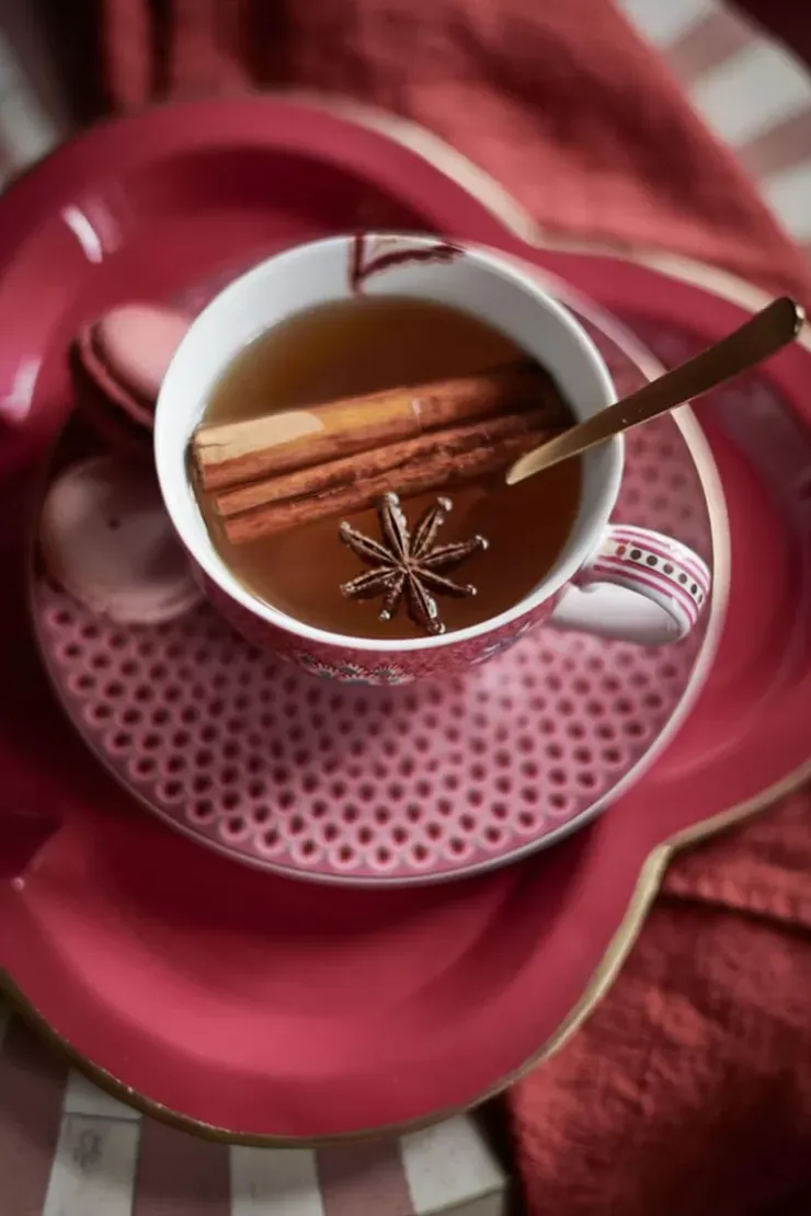 Porzellan Sets|Pip Studio Flower Festival Set/2 Espresso Tasse & Undertasse Dunkel Rosa