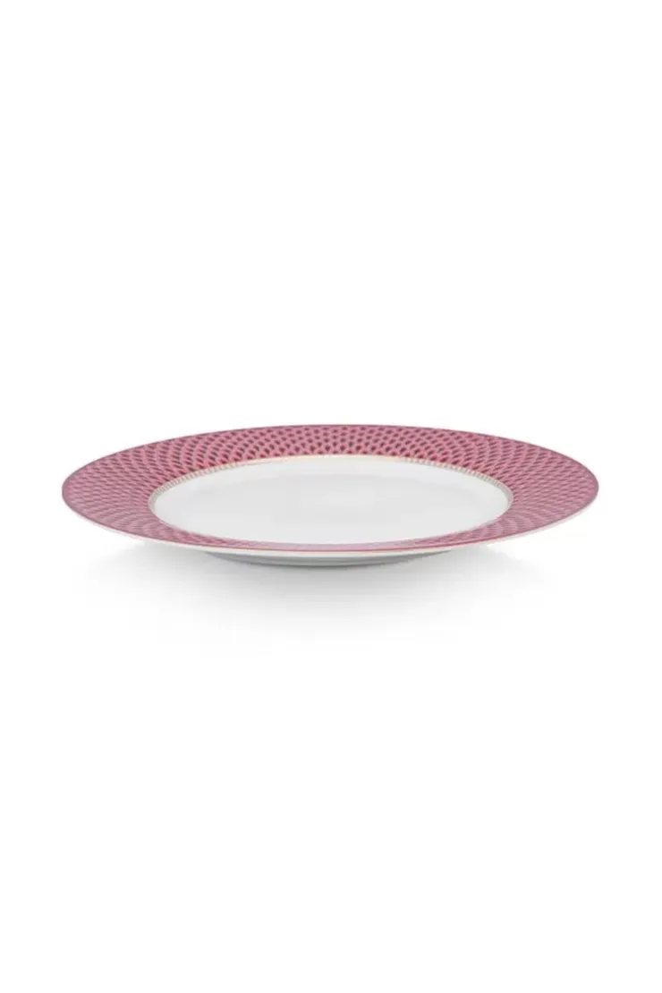 Porzellan Sets|Pip Studio Flower Festival Set/4 Essteller Dunkel 26.5Cm Rosa