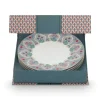Porzellan Sets|Pip Studio Flower Festival Set/4 Frühstücksteller Hell 21Cm Blau