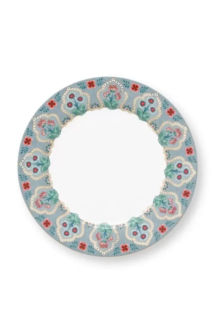 Porzellan Sets|Pip Studio Flower Festival Set/4 Frühstücksteller Hell 21Cm Blau