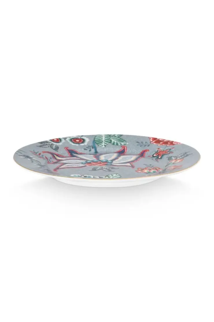 Porzellan Sets|Pip Studio Flower Festival Set/4 Gebäckteller Hell 17Cm Blau