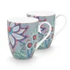 Porzellan Sets|Pip Studio Flower Festival Set/2 Tassen Gross Hell Blau