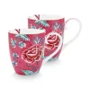 Porzellan Sets|Pip Studio Flower Festival Set/2 Tassen Xl Dunkel Rosa
