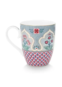 Teetassen|Pip Studio Flower Festival Tasse Gross Deco Hell Blau