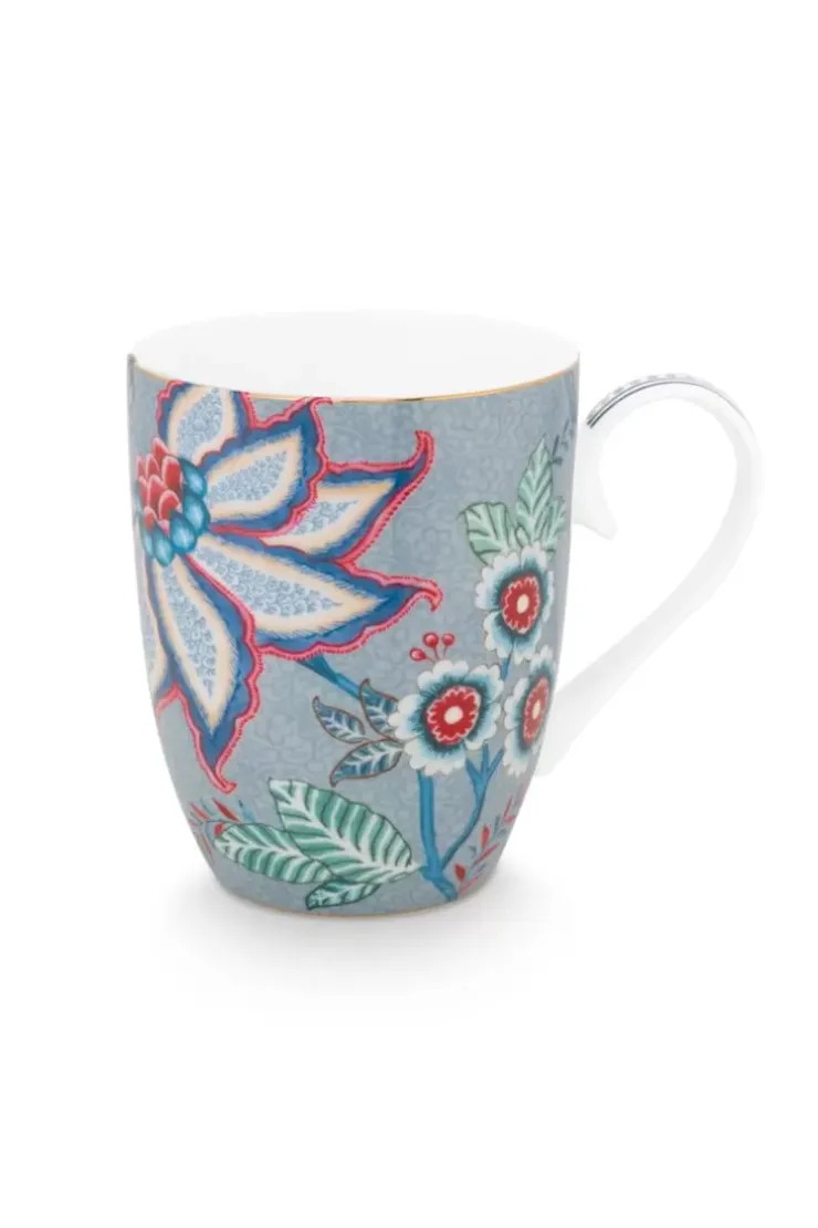 Teetassen|Pip Studio Flower Festival Tasse Gross Hell Blau