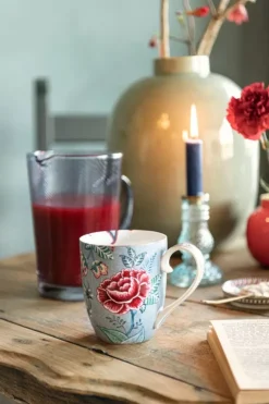 Teetassen|Pip Studio Flower Festival Tasse Gross Hell Blau