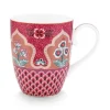 Teetassen|Pip Studio Flower Festival Tasse Gross Deco Dunkel Rosa