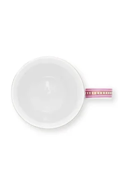 Teetassen|Pip Studio Flower Festival Tasse Gross Deco Dunkel Rosa