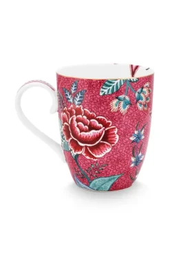 Teetassen|Pip Studio Flower Festival Tasse Gross Dunkel Rosa