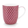 Kaffeetassen|Pip Studio Flower Festival Tasse Klein Rot/Dunkel Rosa