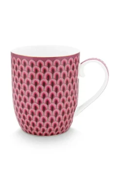Kaffeetassen|Pip Studio Flower Festival Tasse Klein Rot/Dunkel Rosa