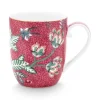 Kaffeetassen|Pip Studio Flower Festival Tasse Klein Dunkel Rosa