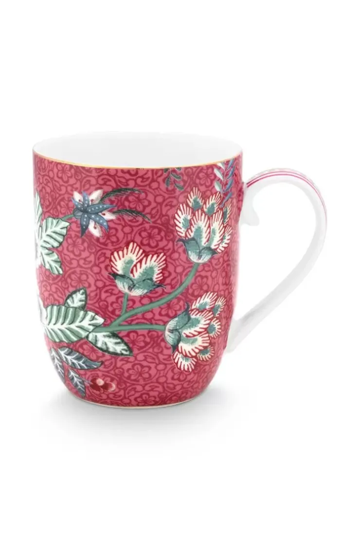 Kaffeetassen|Pip Studio Flower Festival Tasse Klein Dunkel Rosa