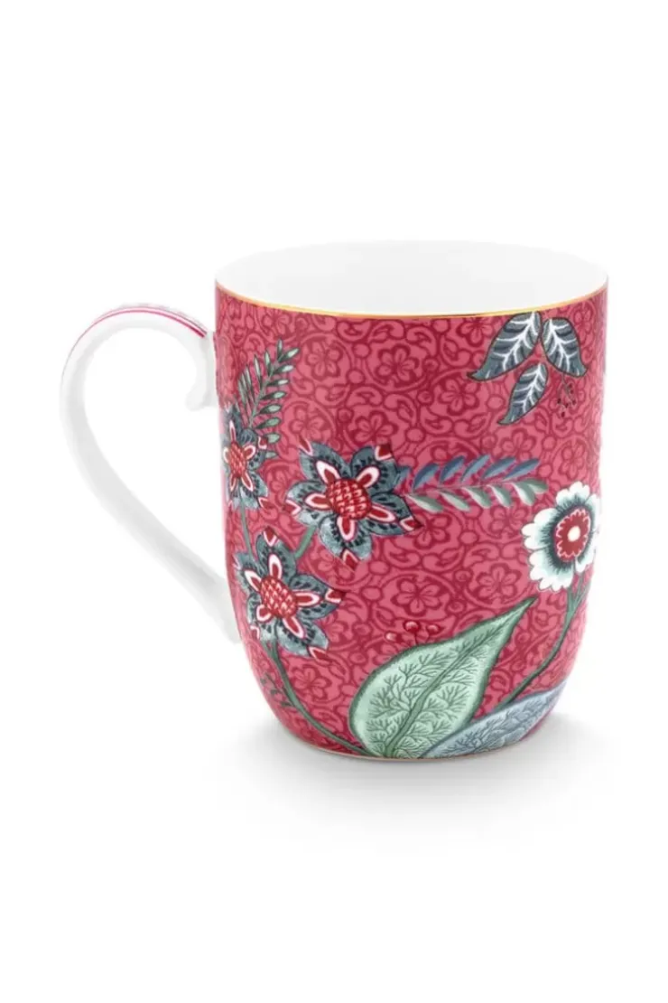 Kaffeetassen|Pip Studio Flower Festival Tasse Klein Dunkel Rosa