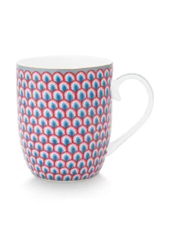 Kaffeetassen|Pip Studio Flower Festival Tasse Klein Rot/Hellblau Mehrfarbig