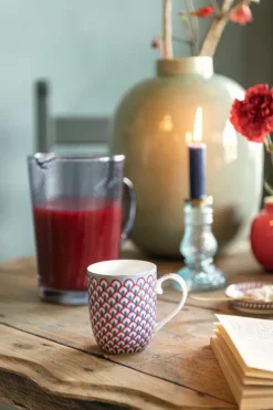Kaffeetassen|Pip Studio Flower Festival Tasse Klein Rot/Hellblau Mehrfarbig