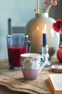 Teetassen|Pip Studio Flower Festival Tasse Xl Deco Hell Blau